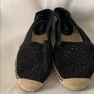 Michael Kors Darci Black Slip On Espadrilles